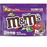 M&amp;M'S Dark Chocolate Candy, Sharing Size, 9.4 oz Resealable Candy Bag (Packaging may vary)