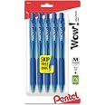Pentel WOW! Retractable Ballpoint Pens - Medium Black Ink, 4-Pack (BK440BP4A)