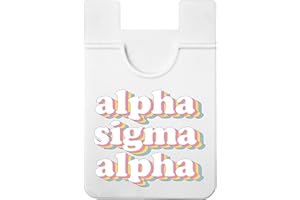 Sorority Shop Alpha Sigma Alpha Koala Pouch - Retro Design Card Holder For Phone Case- Phone Wallet Stick On - Ultra-Thin and Lightweight Phone Case Wallet - Holds Cards and Cash