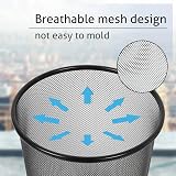 DIVCHI Round Trash Can Bin 1 Pack Black Non-Slip Mesh Metal Waste Paper Bin view 8