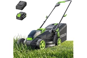 STEELITE Electric Lawn Mower 13 Inch 20V, Cordless Lawn Mower with 5-Position Cutting Height Adjustment, Battery Powered Lawn