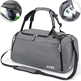 KASIBON Sports Duffle Bag 42L with Shoes Compartment Wet Pocket Grey view 2