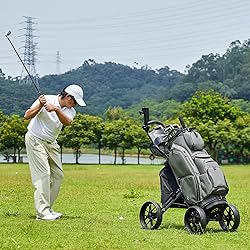 FLAGTAG Golf Push Cart 4 Wheels,Folding Golf