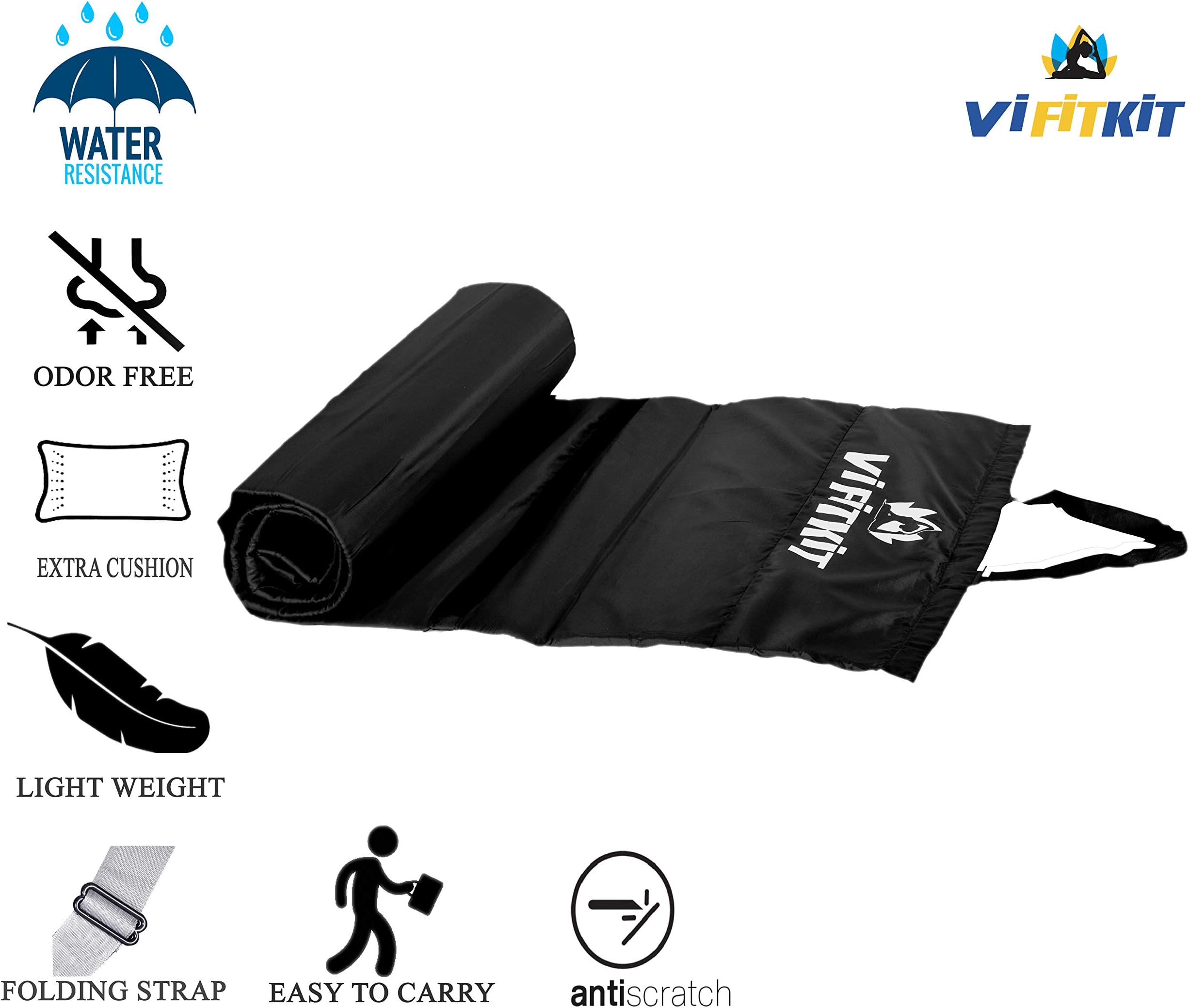 VIFITKIT® Multi-Purpose Foldable Fitness MAT, Odor Free Professional Yoga mat for Men and Women