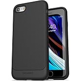 ENCASED Thin Armor for iPhone SE 2022 Case (3rd Gen) Slim Fit Phone Case (Fits iPhone SE 2020/2022) Matte Black