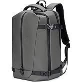 BAGOK Travel Backpack for Men and Women, Flight-Approved Carry-On Backpack with Laptop Compartment; Large-Capacity Personal Item for Business, Work, School, or Weekend Trips (Gray).