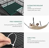 YITAHOME 4 Tier Cat Cage Indoor Outdoor Catio with Hammock 104x72x140 cm view 2