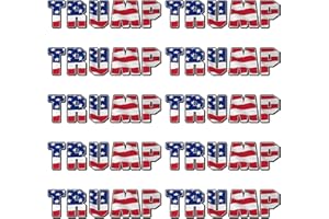 JACOSO Trump 2024 Sticker (10 Pack), Trump Stickers and Decals, Trump 2024 Bumper Sticker for Car, Truck, Motorcycle, House, Windows, Laptop, Trump American Flag Vinyl Stickers, Great Gift for Any Patriot