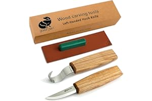 BeaverCraft S01L Wood Spoon Carving Knives Set Spoon Making Tools Kit Whittling Knife Hook Knife Left-Handed Bowl Cup Kuksa f