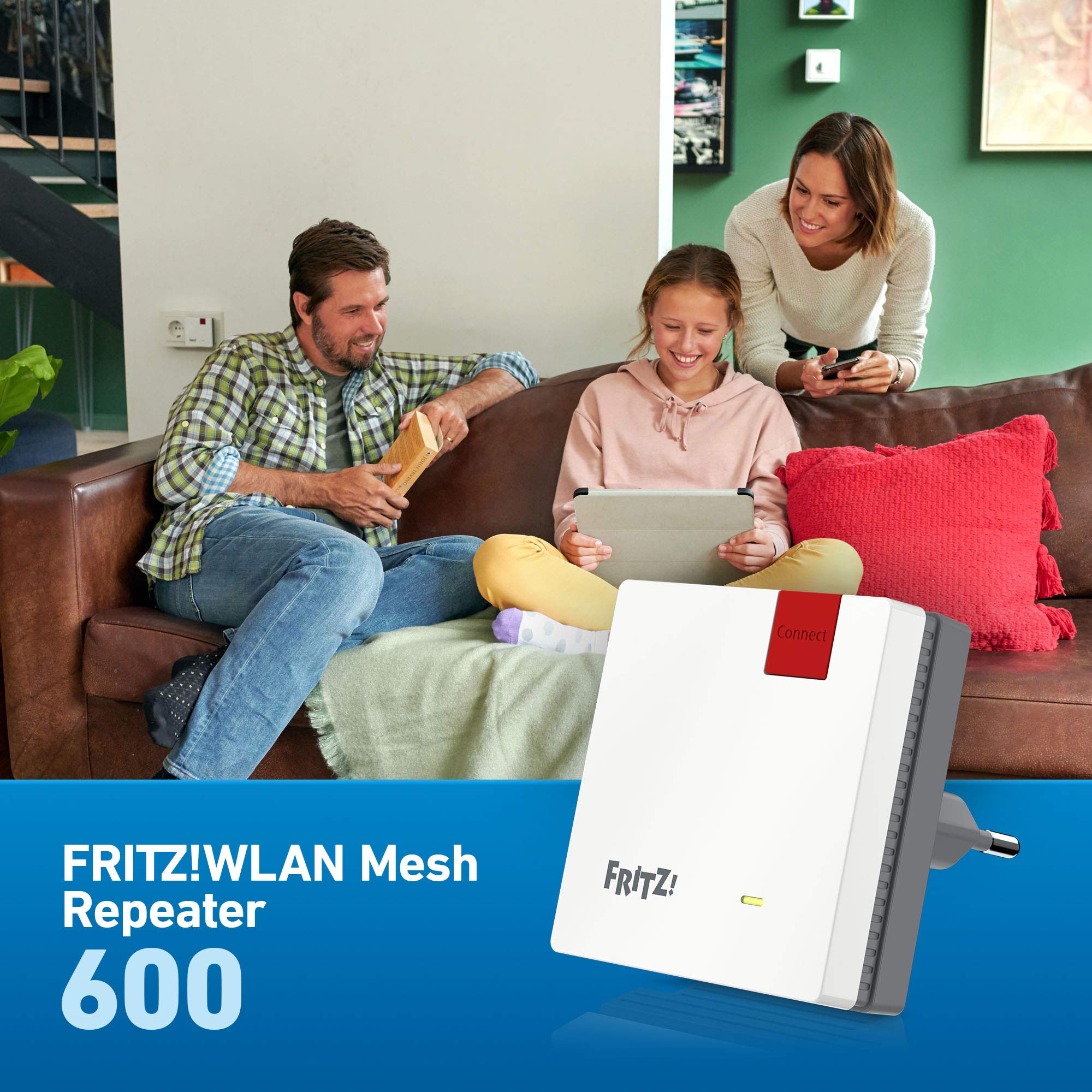 FRITZ!Repeater 600 | WLAN Erweiterung mit bis zu 600 MBit/s | kompakt und zuverlässig | innovatives WLAN Mesh | einfache Einrichtung | höchster Sicherheitsstandard dank WPA 3/2 | Made in Europe 6