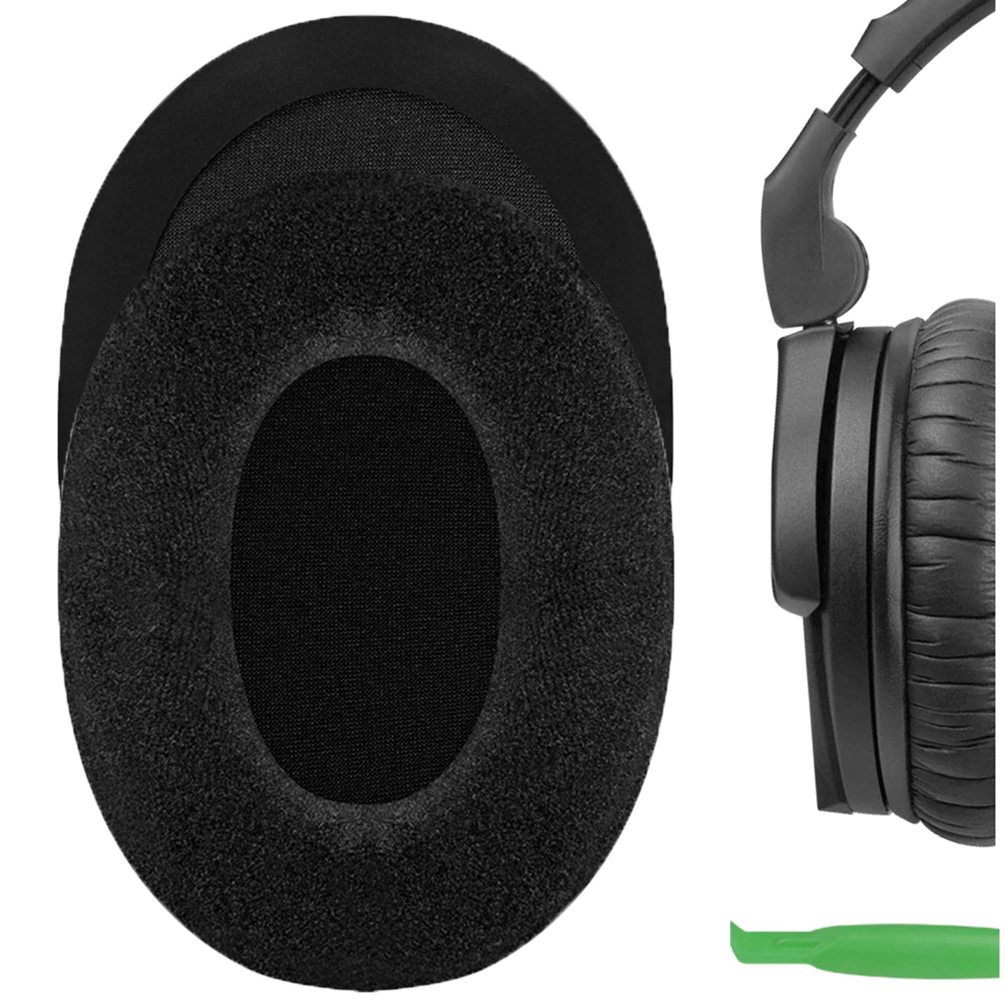 Geekria Comfort Velour Replacement Ear Pads for Sennheiser HD 280/ HD 280-Pro/HD 281, HMD 280/ HMD 281 Headphones Ear Cushions, Repair Parts (Black)