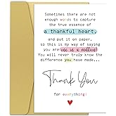 Zoytonky Sweet Poem Thank You Card, Funny Appreciation Card Gifts for Friend Coworker Boss Teacher, Friendship Card for Him Her, Thank You for Everything