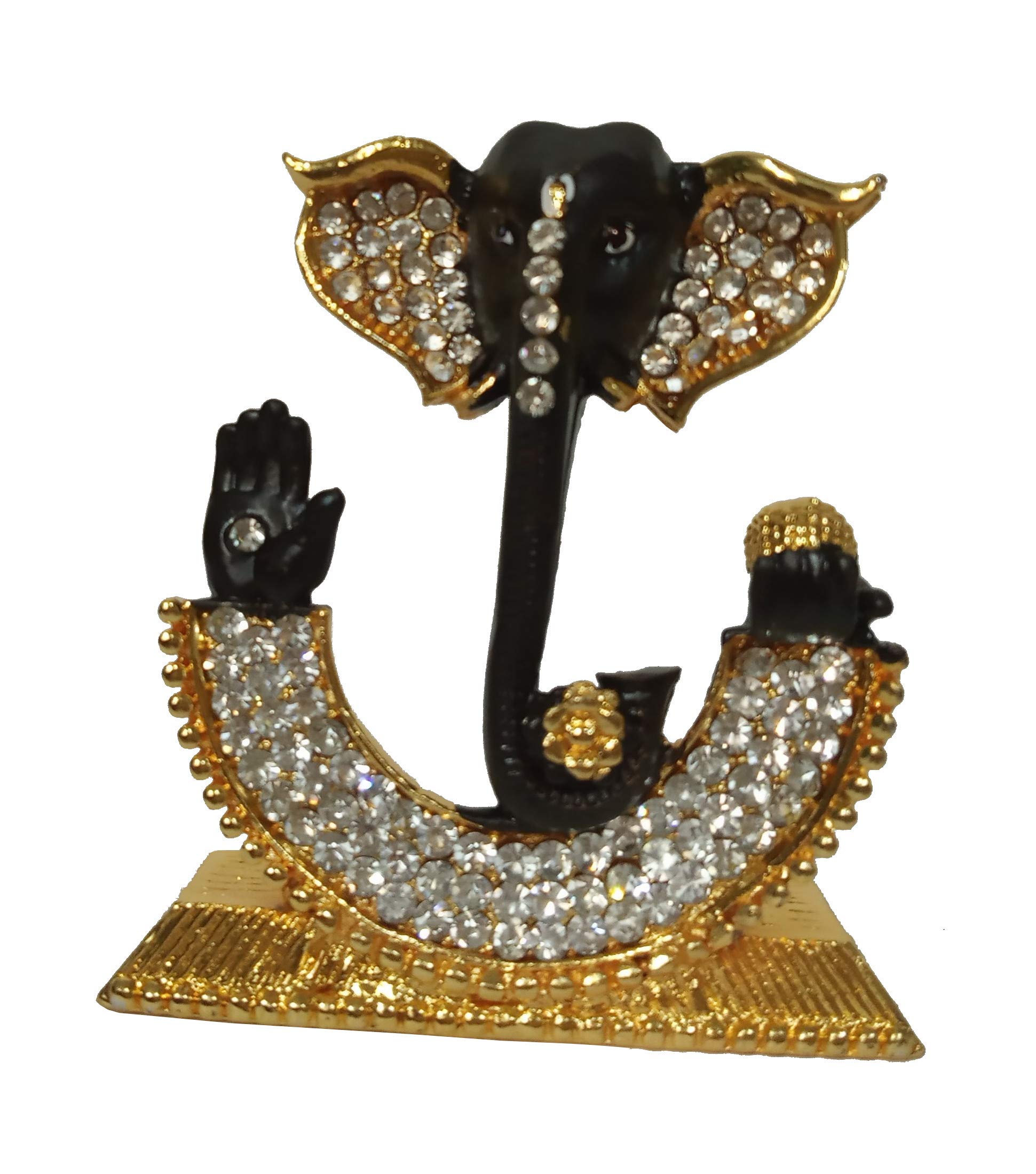 Purpledip Lord Ganesh Car Dashboard Table Shop Counter Idol (10137)