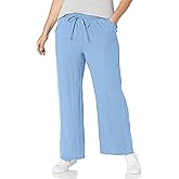 Briggs New York Womens Linen Pull On Wide Leg Casual Pants