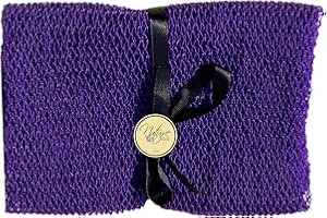 Nature by EJN - Net Bath Sponge, Customized N1 Weave, Long, Skin Exfoliation, African, Porous, Stretches Horizontally to Approximately 49" (Purple).