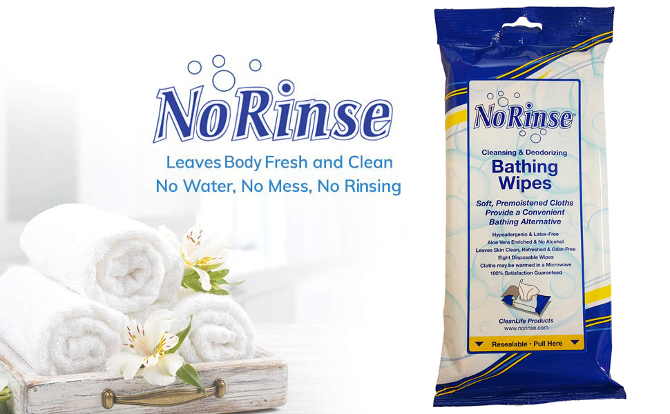 6 No+Rinse+Bathing+Microwaveable+Hypoallergenic+Latex+Free