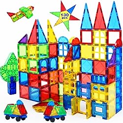 MAGBLOCK Magnetic Tiles Building Blocks 130 Pcs