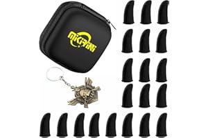 MIKIRINI 20 Pack Mobile Phone Gaming Finger Sleeves with Storage Case and Battlefield Key Chain, Finger Gloves Compatible with All Touchscreen Devices, 0.15mm Superconducting Nanofibers (20 Pack Combo)