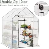 Christow Walk In Greenhouse 6ft 4in x 4ft 7in Reinforced Steel Frame view 4
