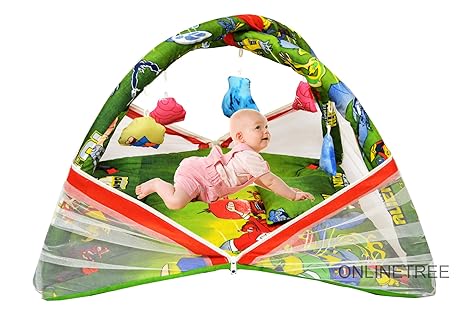 baby play gym with mosquito net