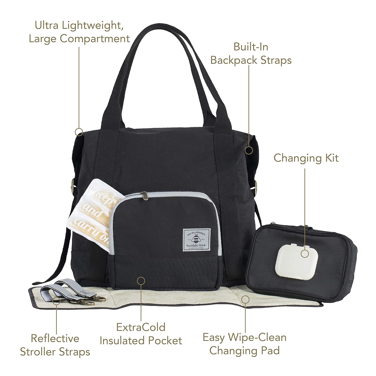 beauty bee diaper bag