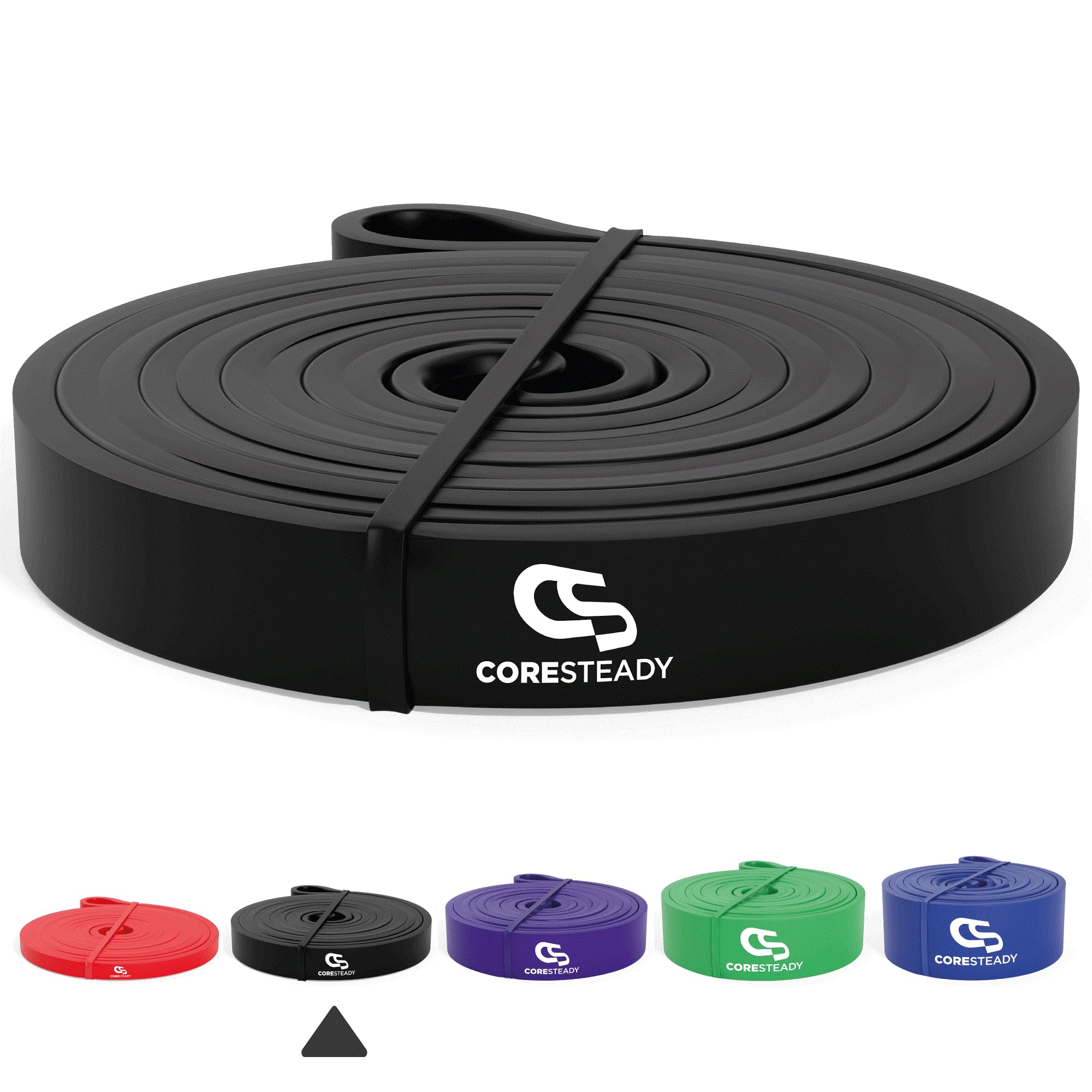 Coresteady Pull Up Bands & Resistance Bands - Rubber Heavy Duty Elastic Loop Band for Men & Women - Build Fit Power & Muscle - Training, Fitness Assist Pull Ups & Gym Exercise - Black, 10-30kg