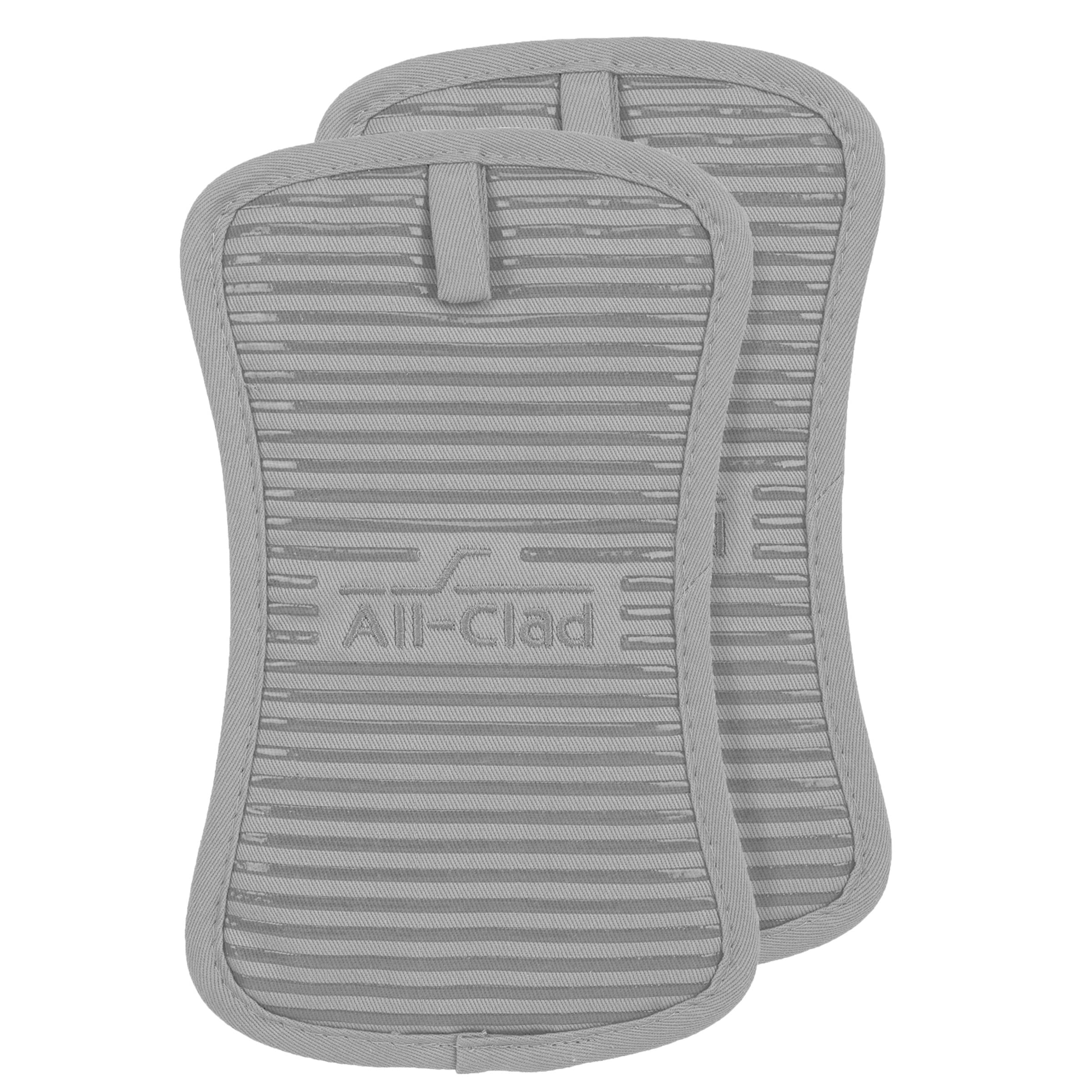 Photo 1 of All-Clad Premium Pot Holder & Hot Pad: Heat Resistant up to 500 Degrees - 100% Cotton, 10"x6.25" Hot Pad for Kitchen and Barbeque, 2-Pack, Titanium