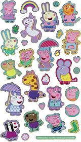 Paper Projects Peppa Pig Pink Sparkly Reusable Stickers Official Licensed view 3