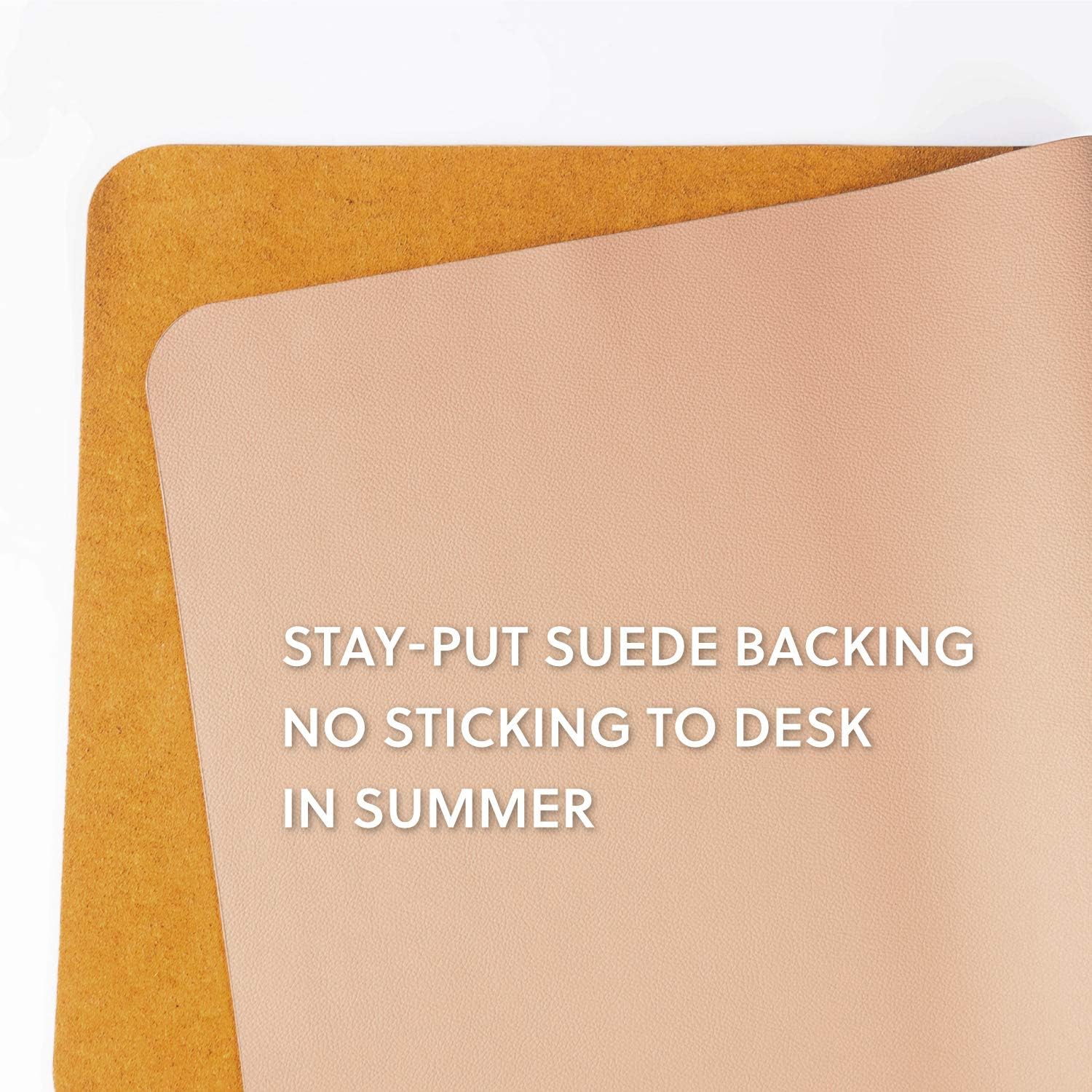 Bedsure Genuine Leather Desk Pad, Office Desk Mat Blotter on top of desks, Large Computer Desk Mat Mouse Pad Leather, Waterproof Non Slip Desk Pad Protector for Office and Home (Bronze, 17x35 inches) : Office Products