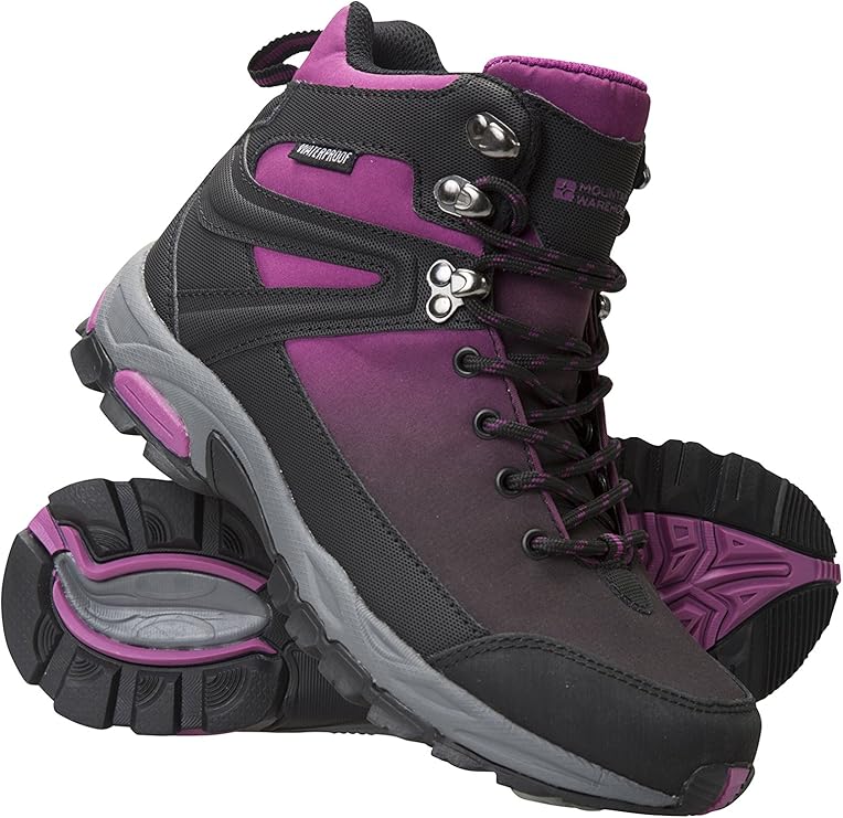 Mountain Warehouse Retrieve Womens Waterproof Softshell Boots Light Hiking Boots, Breathable