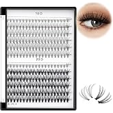 Bodermincer 10D 20D Mix 240pcs Cluster Eyelash Extensions 12-13-14-15-16mm Mixed Eyelash Clusters Lash Extension Individual Lashes for Self Application (10D+20D, 12-13-14-15-16mm Mixed)