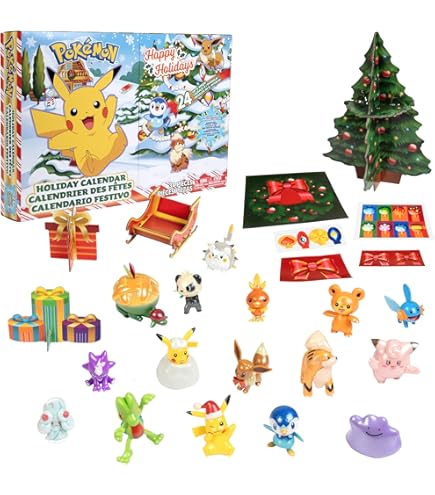 Pokemon ミニフィギュアアドベントカレンダー（24体入り） Amazon.com: Pokemon Holiday Advent Calendar for Kids, 24 Pieces