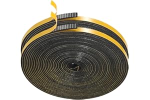 10mm×3mm/10m×2 rolls Self-Adhesive Foam Weather Stripping Tape,Insulation Seal Strip for Doors and Windows Sound Proofing (bl