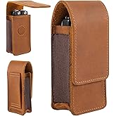 Leather Multitool Sheath for Belt,EDC Belt Organizer Pouch with Belt Clip,Magnetic Closure Multitool Tool Holster Compatible with Leatherman for EDC, Camping, Hiking Outdoor.Brown