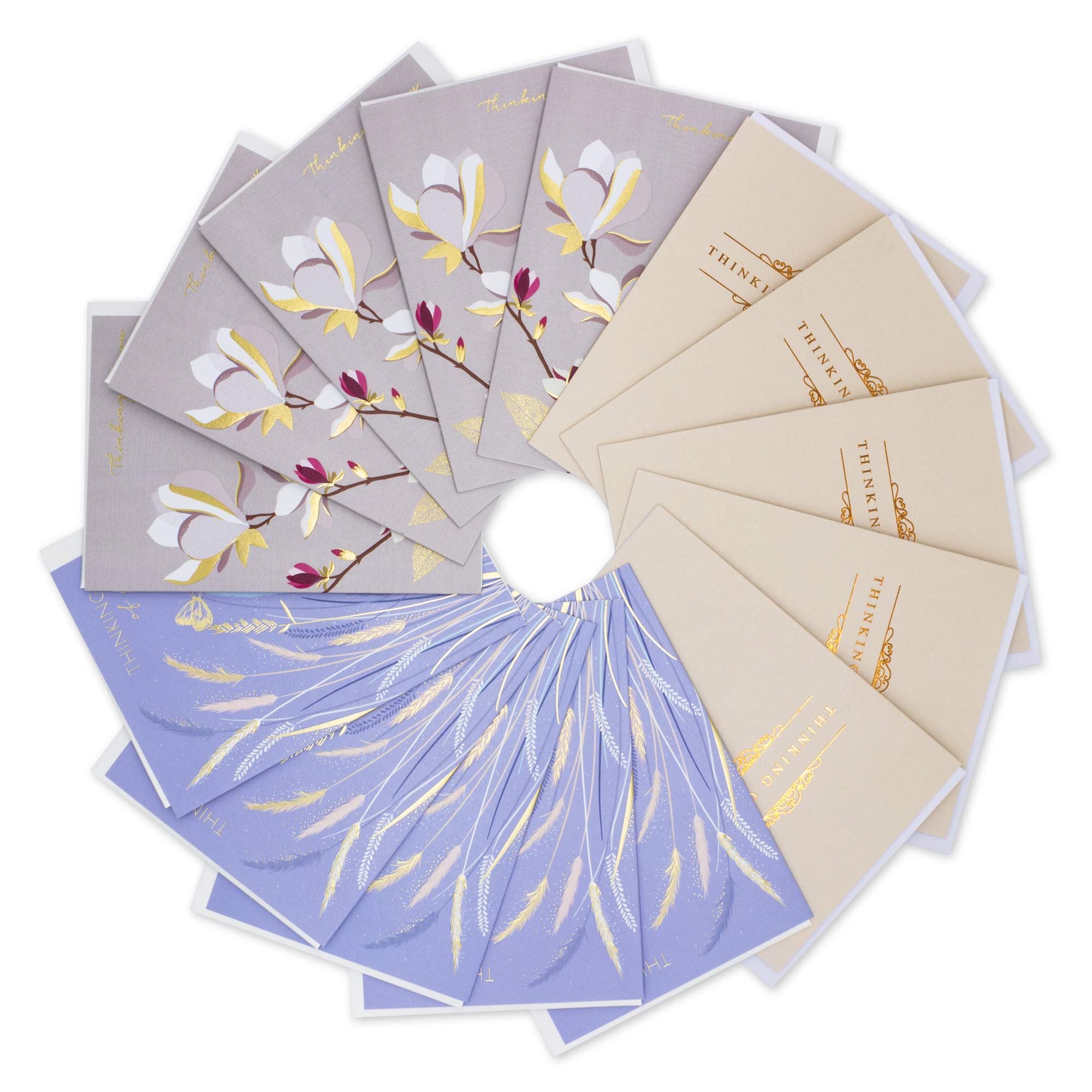 Tall Boy Set of 15 Award Winning Thinking of You Cards | Assorted Greeting Cards Multipack | Beautiful Contemporary Cards with Embossed or Foil Finish | Made in UK