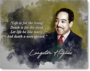 Ramini Brands Langston Hughes Let Life Be Like Music Inspirational Quote - 8 x 10 Unframed Print - Decorative Wall Art for Bedrooms, Offices, Living Rooms - Great Gift for Poetry Lovers