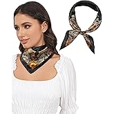 AWAYTR 23” Satin Bandanas for Women Head Scarf Like Silk Scarf for Hair Scarf Satin Neck Scarf Silk Hair Bandana Headscarf