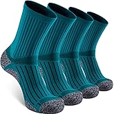 SITOISBE Elite Cushioned Compression Mid-crew Socks 4-Pack for Youth Women Men