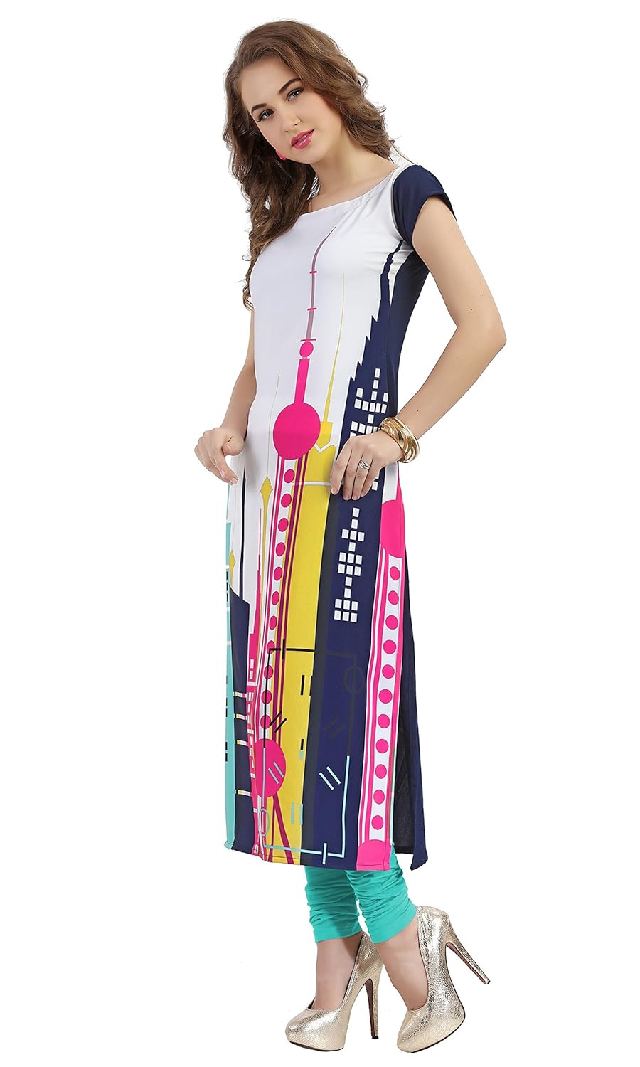 ziyaa women's straight crepe kurta