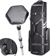 CHAMPKEY Premium Soft Padded Golf Travel Bag with Wheels 1200D Oxford