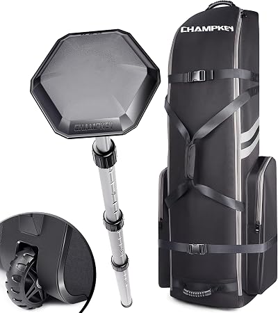 CHAMPKEY Premium Soft Padded Golf Travel Bag with Wheels 1200D Oxford