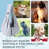 Zuimei Puppy Sling Dog Cat Carrier Front Carrier Grey Small Pet Bag view 5