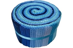 Jelly Roll Fabric 100% Cotton Quilting Fabric, 40 Pre-Cut Strips (2.5 x 44 Inch) for Quilting and Sewing - 10 Assorted Solid 