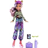 Monster High Scare-adise Island Clawdeen Wolf Doll with Swimsuit, Joggers & Beach Accessories like Visor, Water Bottle, & Boo