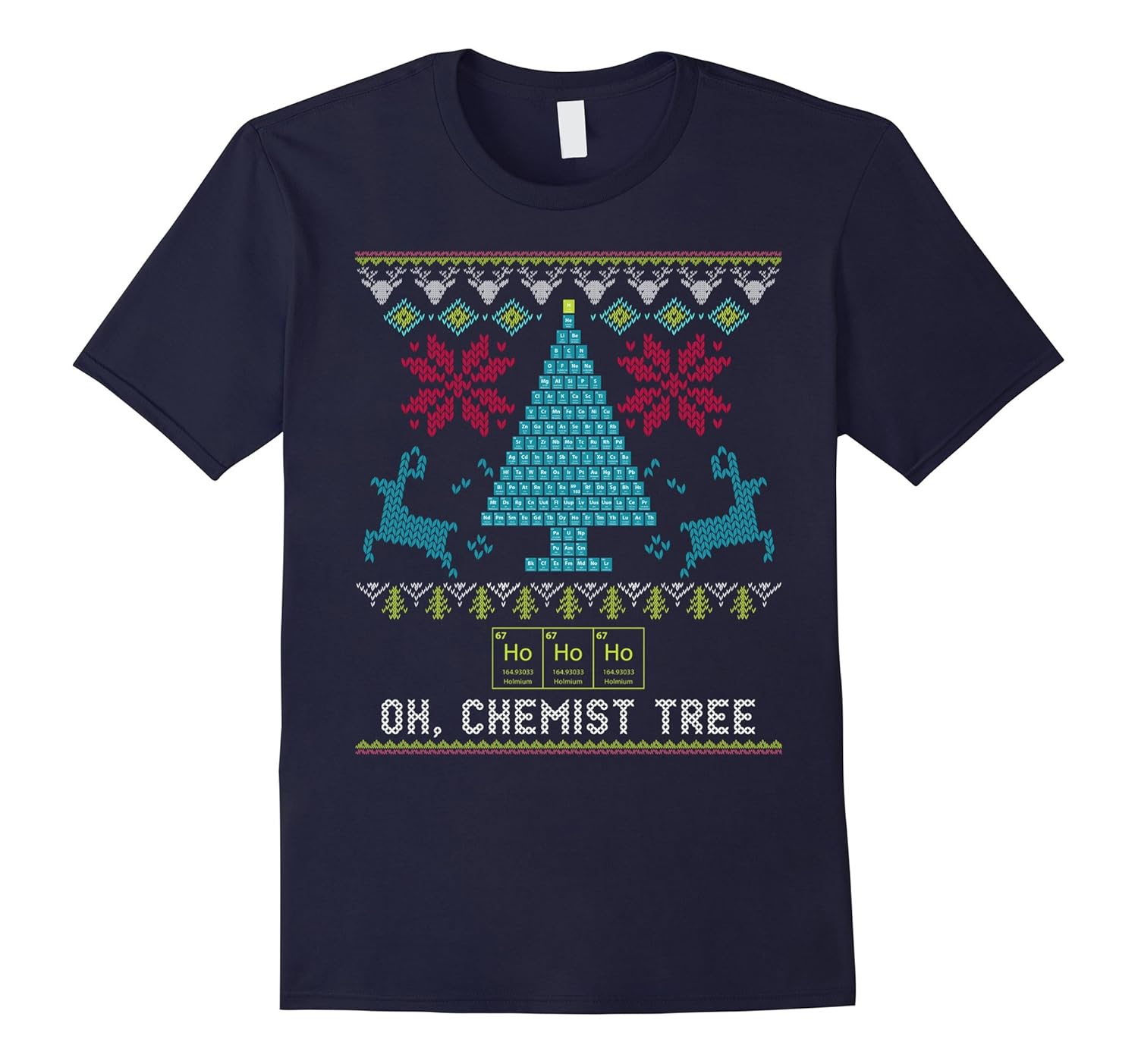 ChemistTree Christmas Shirt Science Periodic Table-ANZ