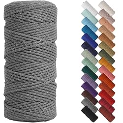 NOANTA Grey Macrame Cord 3mm x 109yards, Colored