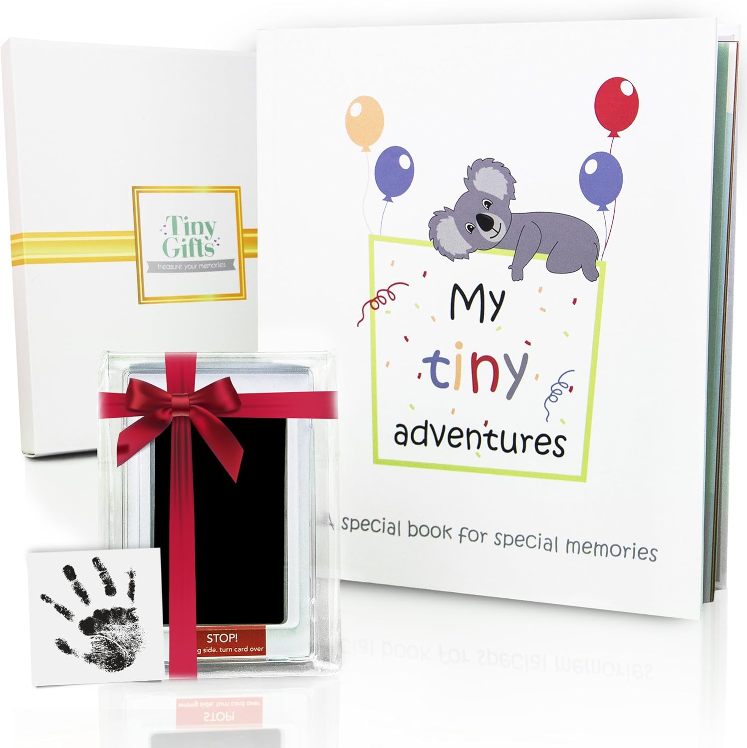 First 5 Years Baby Memory Book + Clean-Touch Ink Pad + Gift Box. Record Your Girl or Boy Photos & Milestones. Keepsake Journal | Scrapbook | Photo Album. Modern Baby Shower Gift for Expecting Parents : Baby