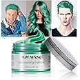 Temporary Green Hair Color Wax 4.23oz, Instant Hairstyle Mud Cream, Hair Pomades for Party, Cosplay, Nightclub, Masquerade, Halloween.(Green)