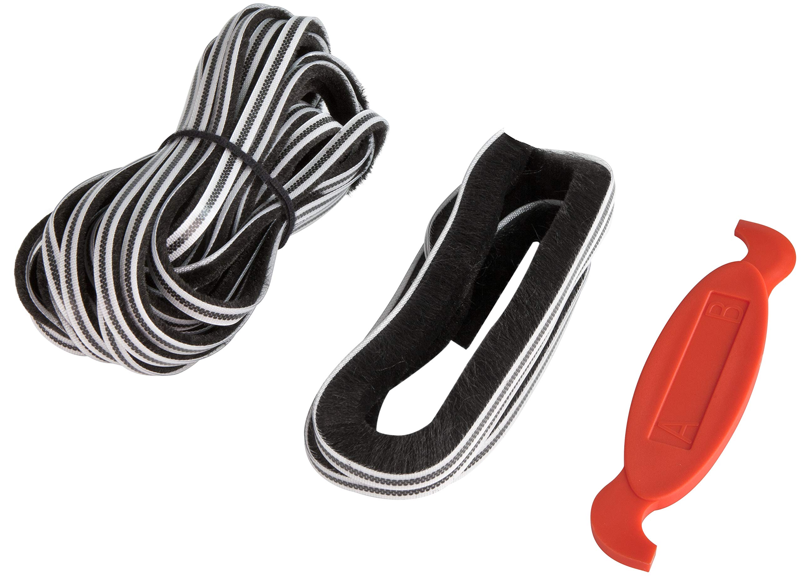 Windhager Insect Protection Brush Seal Set, Floor Brush (1.2 m) and Sealing Brush (7.2 m), Black