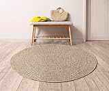 the carpet Kansas Indoor Outdoor Rug 120 cm Round Natural Jute Look view 2